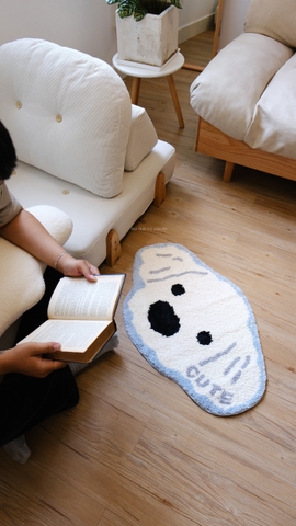 Thảm chân cún malta trắng 50x80cm