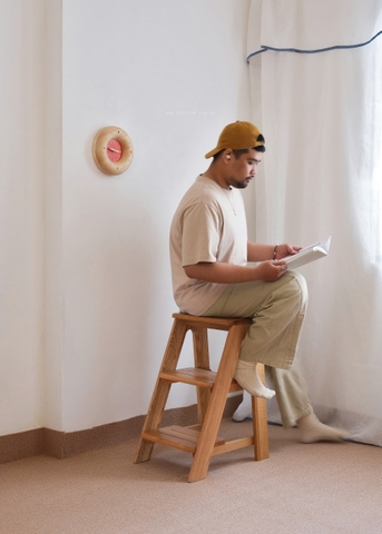 Thang gỗ 06 gỗ sồi