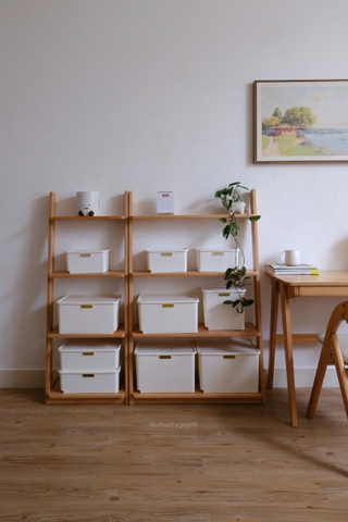 Kệ đứng 06 - gỗ sồi nguyên khối