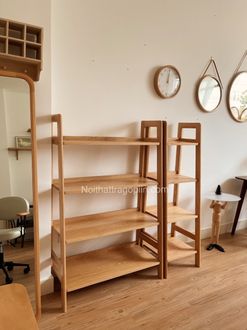Kệ đứng 03 gỗ sồi 4 tầng