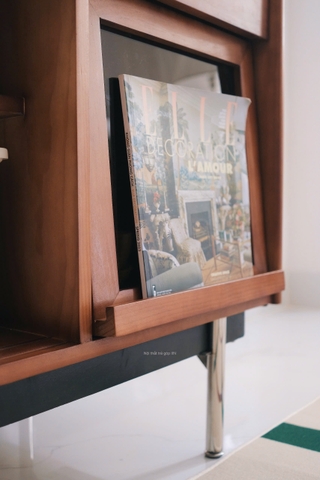 Tủ ăn xanh phối trắng