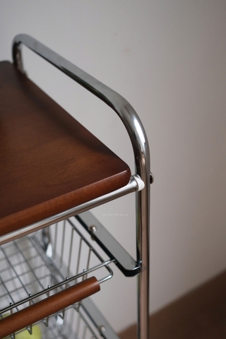 Kệ gỗ sắt có bánh xe