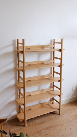 Kệ đứng 05 - gỗ sồi nguyên khối