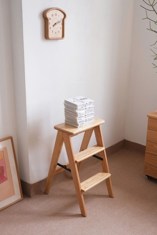 Thang gấp 07 gỗ sồi