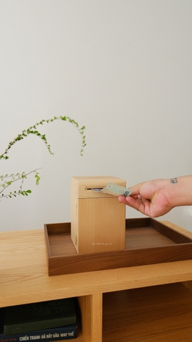 Hộp gỗ ống heo tiết kiệm