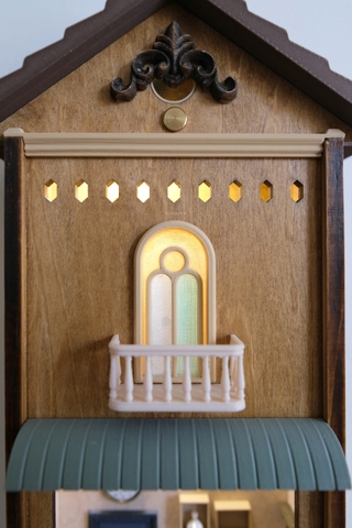 Nhà gỗ đèn treo tường phong cách retro