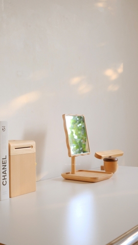 Gương gỗ để bàn 03