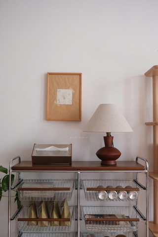 Kệ gỗ sắt có bánh xe