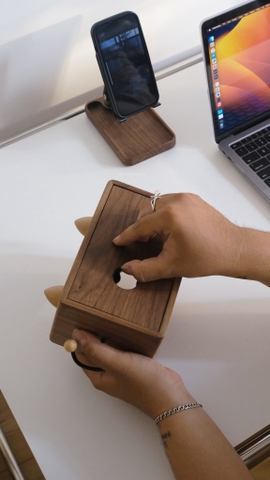 Hộp khăn giấy 04A - quái vật gỗ