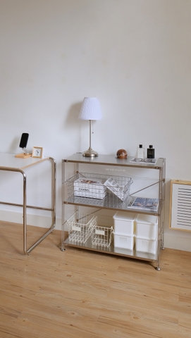 Kệ đứng khung inox- full inox