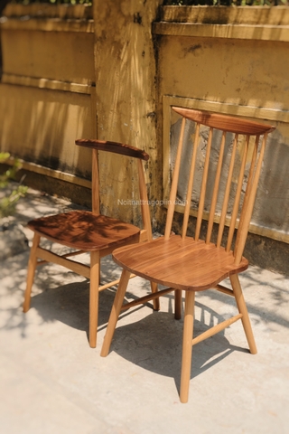 Ghế gỗ sồi + óc chó 02