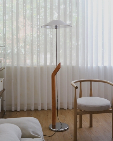 Đèn sàn 12 khung gỗ + inox