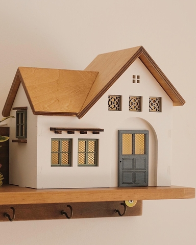 Móc treo chìa khóa 03 nhà vườn có đèn