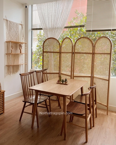 Bàn ăn gỗ chữ nhật 120cm