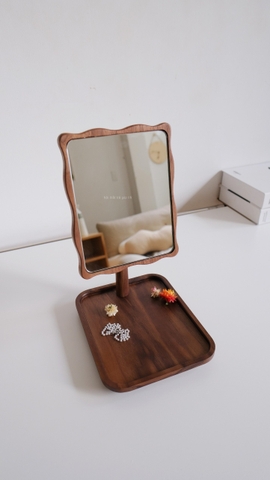 Gương gỗ để bàn 03