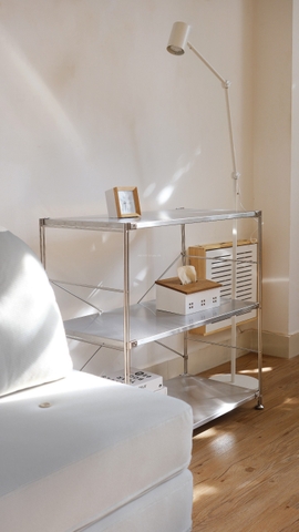 Kệ đứng khung inox- full inox