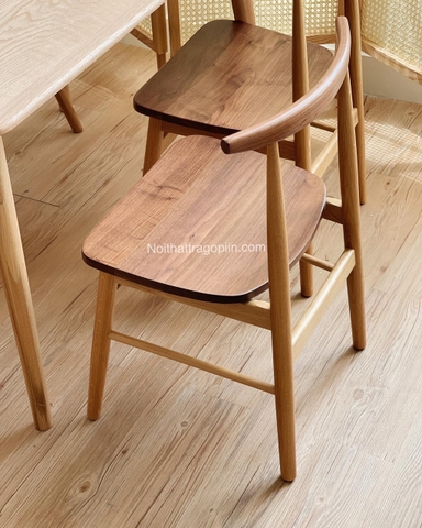 Ghế gỗ sồi + óc chó 02