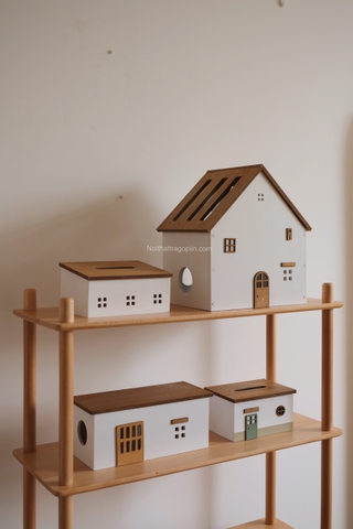 Nhà gỗ để khăn giấy 02 14x20cm cao 11cm