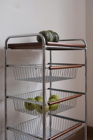 Kệ gỗ sắt có bánh xe