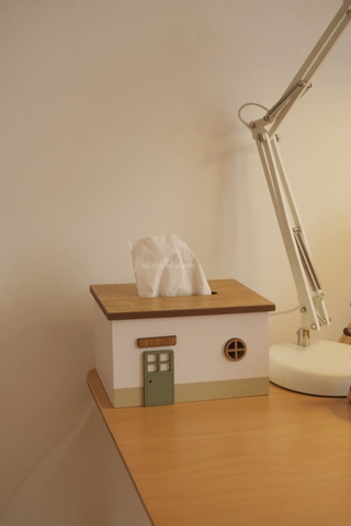 Nhà gỗ để khăn giấy 02 14x20cm cao 11cm