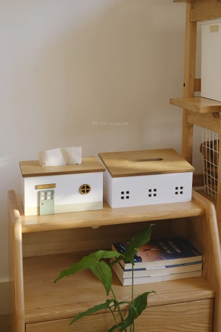 Nhà gỗ để khăn giấy 02 14x20cm cao 11cm
