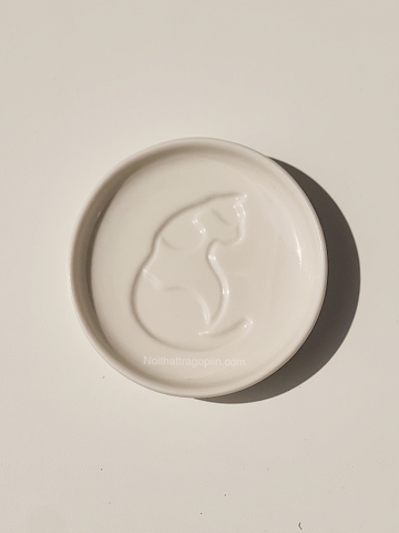 Chén gia vị trắng sứ - Hoa 02