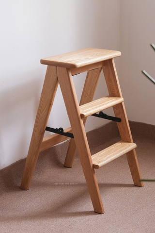 Thang gấp 07 gỗ sồi