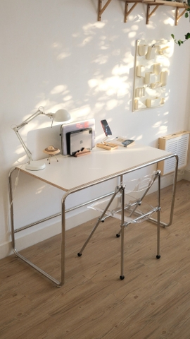 Bàn học 06 màu trắng - size 130x65x75cm