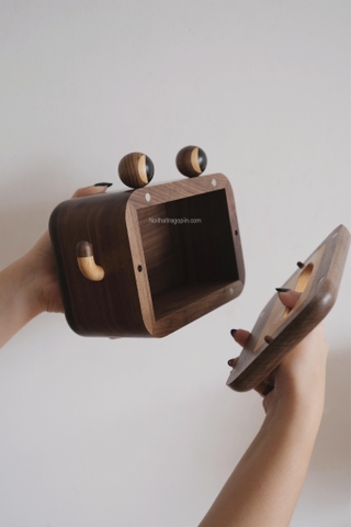 Ếch gỗ đựng khăn giấy