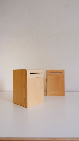 Hộp gỗ ống heo tiết kiệm