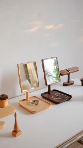 Gương gỗ để bàn 03