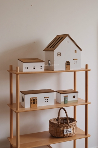 Nhà gỗ để khăn giấy 02 14x20cm cao 11cm