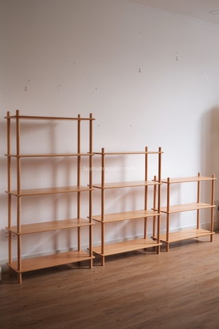 Kệ đứng 04 - gỗ sồi nguyên khối