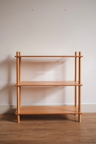 Kệ đứng 04 - gỗ sồi nguyên khối