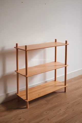 Kệ đứng 04 - gỗ sồi nguyên khối