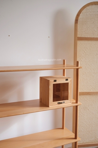 Kệ đứng 04 - gỗ sồi nguyên khối