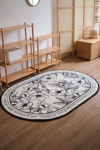 Thảm oval Bắc Âu 05