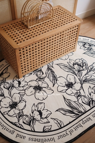 Thảm oval Bắc Âu 05