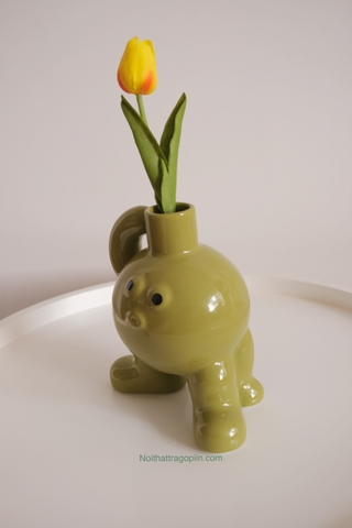 Bình hoa Bigfoot - Vàng 14x20cm