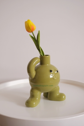 Bình hoa Bigfoot - Vàng 14x20cm