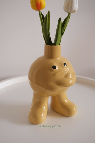 Bình hoa Bigfoot - Vàng 14x20cm