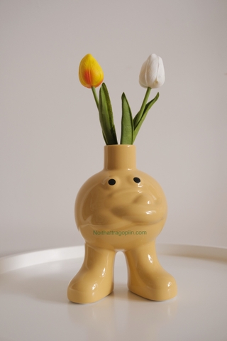 Bình hoa Bigfoot - Vàng 14x20cm