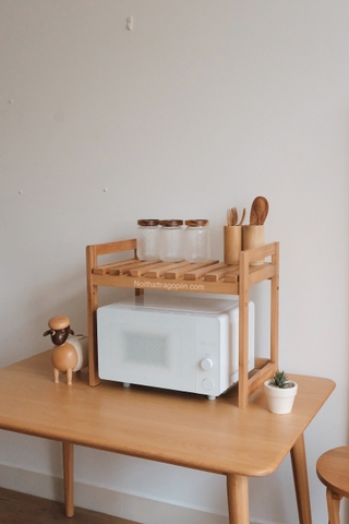 Kệ gỗ để lò vi sóng/ lò nướng - gỗ sáng