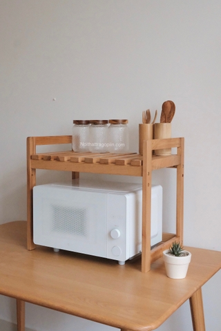 Kệ gỗ để lò vi sóng/ lò nướng - gỗ sáng