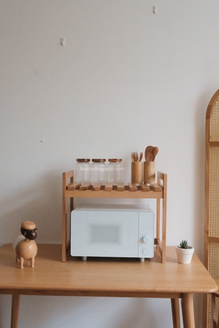 Kệ gỗ để lò vi sóng/ lò nướng - gỗ sáng