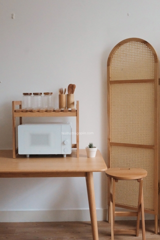 Kệ gỗ để lò vi sóng/ lò nướng - gỗ sáng