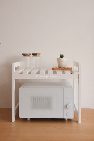 Kệ gỗ để lò vi sóng/ lò nướng - gỗ sáng