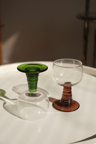 Ly thuỷ tinh 04 - Đế nâu đỏ