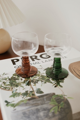 Ly thuỷ tinh 04 - Đế nâu đỏ