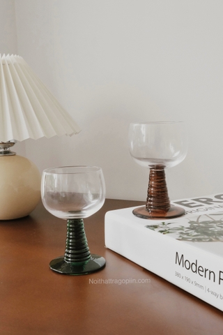 Ly thuỷ tinh 04 - Đế nâu đỏ